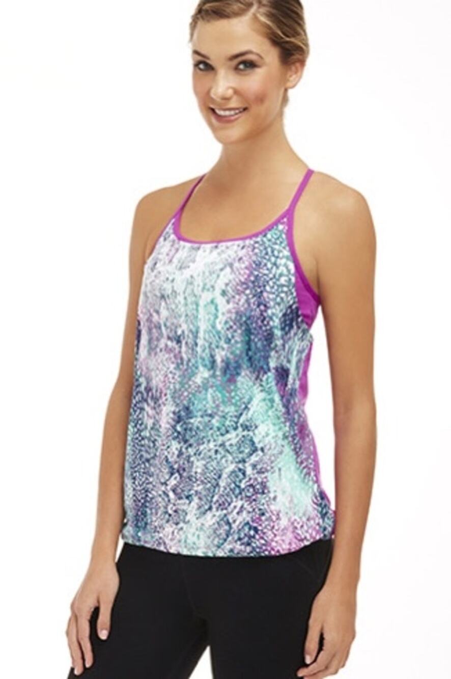 Fabletics Norwalk Snakeskin Python Yoga Exercise Workout Bra Tank Top XXS XS